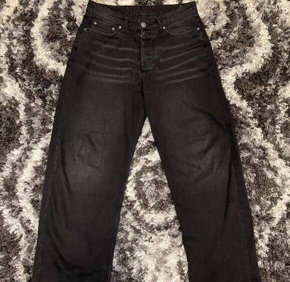 BoohooMAN Other - BoohooMAN Baggy Straight Leg Washed Black Jeans